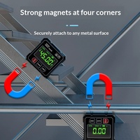 Inclinomètre numérique de niveau laser Détecteur d'angle de projection à double ligne avec quatre bases magnétiques pour la