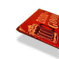 Vente en gros conception personnalisée approvisionnement durable affiche d'alcool de bière plaque de signe en métal en aluminium vierge pour décoration murale de bar