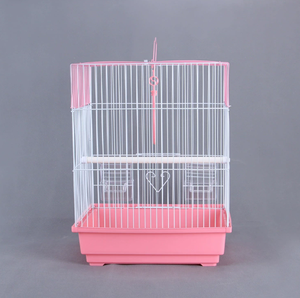 Özelleştirilebilir renkler Modern katı toz kaplı Birdcages taşınabilir demir tel kutusu Pet kafesleri evler nefes plastik tepsi - Product Image 3