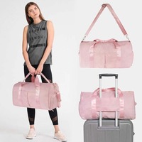 Sac de voyage de grande capacité, personnalisé avec logo, pour femmes, pour le week-end, la gym, le sport, imperméable, sac de sport, sac de voyage