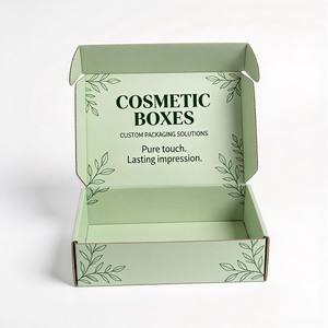 Caja de Cosméticos Verde Menta con Impresión Digital Personalizada, Envío Rápido en 72H, Caja de Suscripción de Cartón Impermeable - Product Image 1