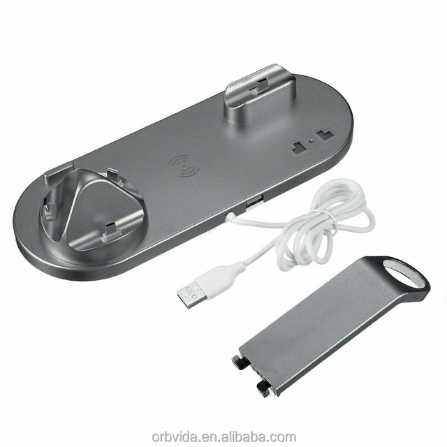 4 In1 Wireless Fast Charger Dock Station Multi Functional Stand for Iphone/Type C/Micro USB