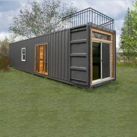 Casa contenedor modular prefabricada edificio de oficinas contenedor barato con interior personalizado