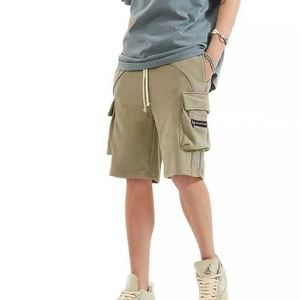 Logo personnalisé Short de gym pour homme avec poches au genou cordon de serrage à la taille tissu usé écologique brodé Technics Deporte Hombre - Product Image 6