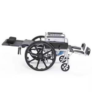 Massieve Band Handmatige Ziekenhuisbed Rolstoel Met Vierrem-En Krukfunctie Voor Ziekenhuisgebruik - Product Image 6