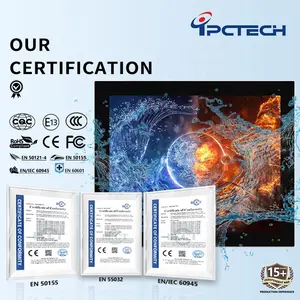 Qiyang высокая яркость Емкостный 10 точек HMI RS232 USB сенсорный экран 19 дюймов DC 12 В промышленный монитор