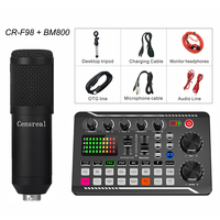 Ensemble d'équipements de podcast tout-en-un Censreal, microphone à condensateur avec table de mixage DJ, contrôleur audio, carte son pour le streaming