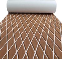 Revêtement de sol en mousse marine EVA moderne, imperméable et antidérapant pour bateau, utilisation en extérieur, 94x47 pouces, double couleur, gris moyen sur orange