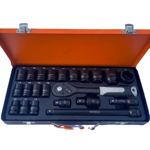 Juego de 22 Piezas de Llaves de Vaso de Impacto Profundas de 1/2 Pulgada CR-MO con Barra de Extensión Universal, Personalizable y de Venta Directa de Fábrica, con Soporte OEM - Product Image 1