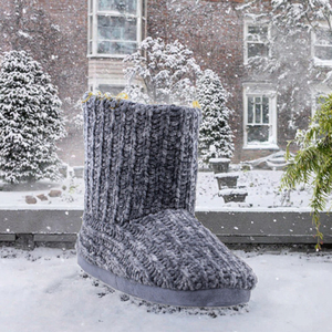 Bottes d'hiver pour femmes, filles et dames, bottes de neige à enfiler, doublure en fourrure, pantoufles chaudes pour la maison - Product Image 3