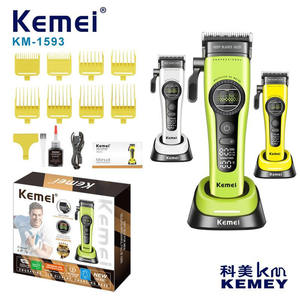 Kemei Km 1593 Brushless Electric <b>Hair</b> <b>Clipper</b> Salon Grade With External Rotor Motor Strong Power Dual Charging - Product Image 4