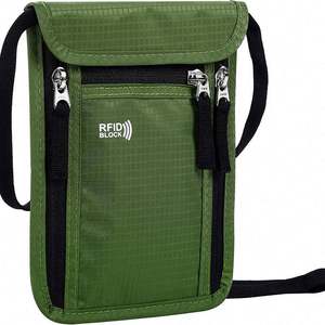 Free Sample Custom Fashion Waterproof RFID Blocking Zipper Closure Money Belt Travel Wallet <b>Passport</b> <b>Holder</b> - Product Image 1