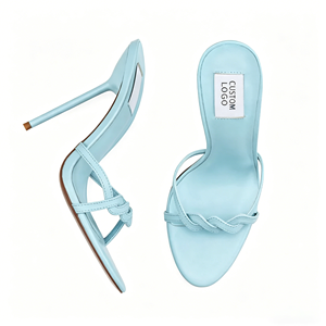 Sandali Donna con Tacco a Spillo e Cinturino Intrecciato, Ciabatte Estive Eleganti da Festa, Modello Mule, per Commercio all'Ingrosso - Product Image 1