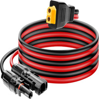 Conector fotovoltaico a conector XT60 Cable de carga 2 * 12AWG 100cm para Dispositivo de fuente de alimentación portátil de Panel Solar al aire libre