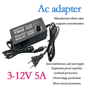 Adjustable Power <strong>Adapter</strong> DC Power <strong>Adapter</strong> Power Supply 3-24V 1A, Used for LED Strip Lights <strong>12V</strong> 16V 18V 19V 20V 1a 2a 3a 5a 10a - Product Image 5