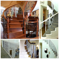 Design moderne 1/2 "* 44" Balustre creux à double torsion pour l'escalier de la villa