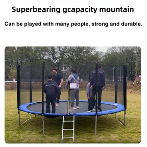 <span class=keywords><strong>Trampoline</strong></span> commercial rond en ABS pour enfants, intérieur/extérieur, avec filet de protection et barrière, grand rebond pour adultes - Product Image 2