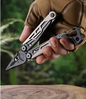 Kit de pinces multifonctions industrielles 16-en-1 avec couteau pliant en aluminium, tournevis, outils de sertissage, pour réparation, camping, extérieur, métrique, OEM
