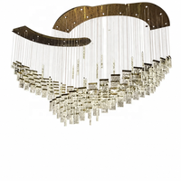 Lustre moderne haut de gamme Senfey sur mesure, à hauteur réglable, pour hall d'hôtel, projet de villa, escalier, hall