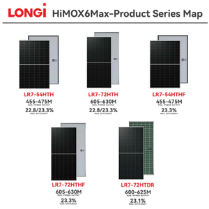Longi hiệu quả cao 182mm tế bào 575W 580W 585W 590W 600W bifacial N Loại bảng điều khiển năng lượng mặt trời - Product Image 2