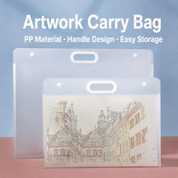 Sac de transport portable pour portefeuille d'art A4 8K 4K, dossier de rangement pour peinture d'enfants, collection d'affiches d'œuvres d'art pour enfants, sac de dessin portable