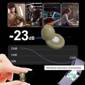 Technologie de sommeil profond silencieux, bouchons d'oreilles en silicone haute fidélité <span class=keywords><strong>pour</strong></span> un confort de sommeil profond avec design à boucle circulaire, norme CE - Product Image 4