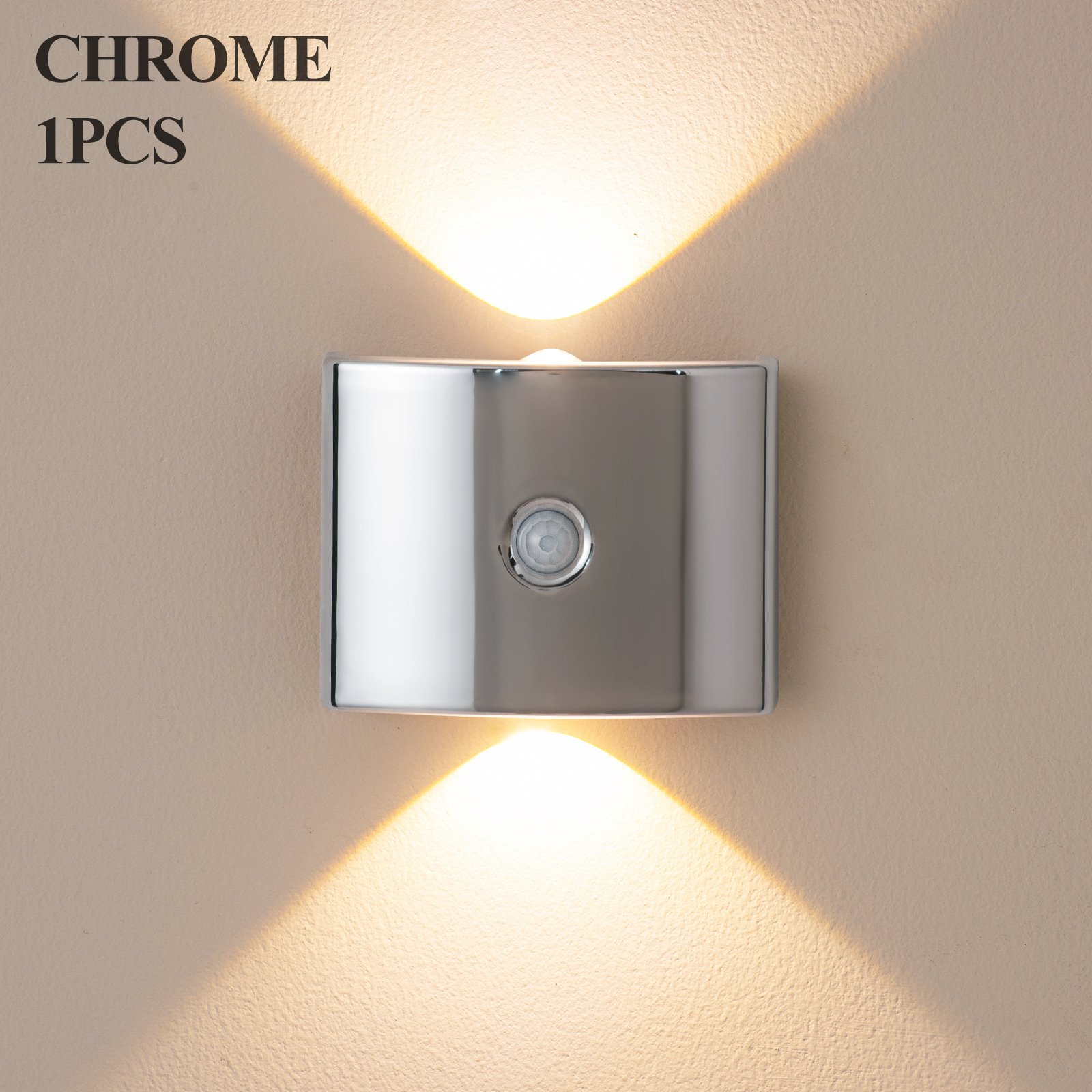 Marco plateado de tres luces.