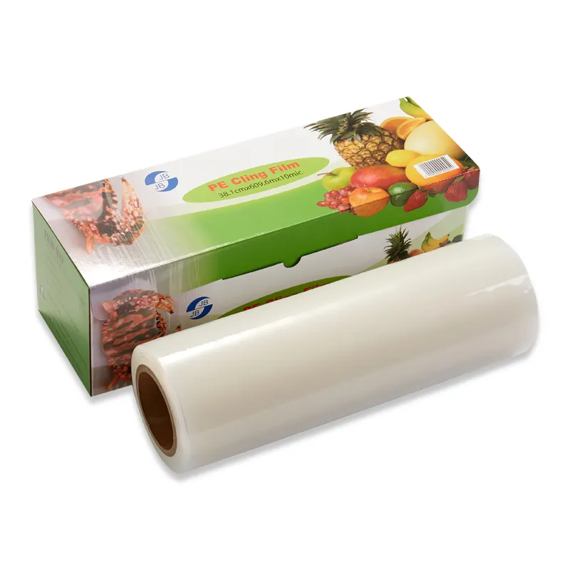 Plastic Wikkelfolie Stretch Vershoudfolie Dinner Pack Plasticfolie Voor Voedsel Pe Food Plastic Folie Vershoudfolie