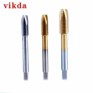 vikda HSS M35 ברזי נקודה ספירלה/ברזי אף אקדח עם ציפוי TIN כלי חיתוך במכונת cnc