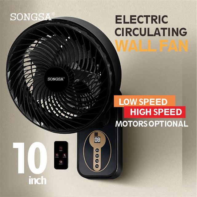 10-Inch wall fans with remote control Oscillating Wall Mounted fan Cooling electric wall fan for room Circulating Fan