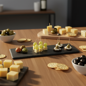 Plateau de buffet KESPER, 10 pièces, plateau de service en ardoise pour apéritifs et collations - Product Image 3