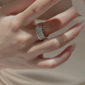 Anillo de Plata de Ley S925 con Diseño de Nicho, Estilo Antiguo de Lujo Ligero, Anillo Básico de Moda con Espiga de Trigo, Venta al por Mayor - Product Image 2