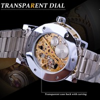 Reloj de Pulsera Mecánico de Acero Inoxidable para Hombre, Diseño Royal, Tourbillon, Resistente al Agua, Esfera Transparente de Lujo con Diamantes