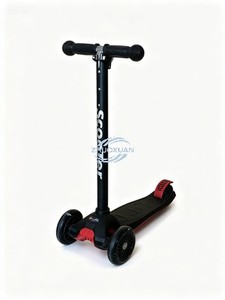Patinete para Niños Pequeños, de Interior y Exterior, de Dos y Tres Ruedas, Plegable, con Horquilla de Acero, Ruedas de PVC con Luces, Juguete Recreativo - Product Image 5