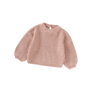 Mimixiong vente en gros de pulls en tricot épais de couleur unie douce faits à la main pour tout-petits bébé vêtements tricotés pull pour fille garçon Ropa <span class=keywords><strong>Bebe</strong></span> - Product Image 4