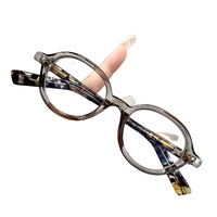 Monture de lunettes universelle unisexe vintage ovale en acétate à monture complète, verres transparents en polycarbonate PC polyvalents pour adultes au quotidien