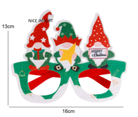 Lunettes de Noël style Père Noël pour enfants, fournitures de décoration de fête, cadeau de Noël, montures de lunettes de dessin animé