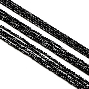 Kits de perles de pierre naturelle personnalisées de haute qualité tailles 2/3/4 MM Tourmaline noire coupe dure perles en vrac pour bijoux - Product Image 4