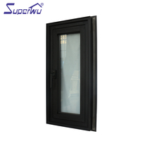 Ventana Abatible con Diseño de Rejilla, Modelo para Casa, Resistente a Huracanes, con Vidrio Impactado