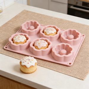 Molde de Silicona 3D con Forma de Flor Grande para Mousse, Pastel, Trufa, Postre Francés, Molde de Silicona para Pastel de Frambuesa - Product Image 3