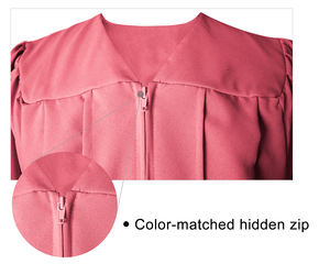 थोक कस्टम यूनिसेक्स वयस्क स्नातक हैट गाउन के साथ गुलाबी मैट स्नातक गाउन कैप - Product Image 2