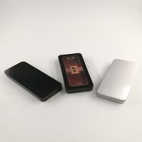 Boîte en fer blanc rectangulaire personnalisée de qualité alimentaire avec couvercle à charnière, boîte en fer blanc ronde personnalisable avec fenêtre transparente
