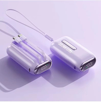 Fuente de alimentación móvil portátil de gran capacidad Mini banco de energía 10000mAh Cargador portátil 20W bancos de energía con cables incorporados