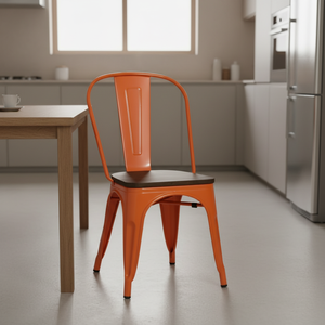 <span class=keywords><strong>Silla</strong></span> de Comedor Apilable para Restaurante o Cafetería, Estilo Vintage <span class=keywords><strong>Tolix</strong></span>, <span class=keywords><strong>Silla</strong></span> de Metal para Banquetes, Bodas y Fiestas, <span class=keywords><strong>Silla</strong></span> Industrial de Metal - Product Image 4