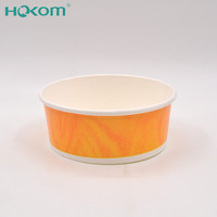Hongkang personnalisation logo papier saladier papier blanc 500ml 750ml 1000ml 1300ml saladiers du fabricant à la promotion