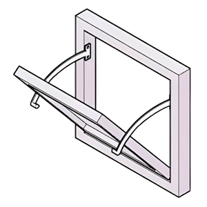 FANLIGHT kuningan <span class=keywords><strong>QUADRANT</strong></span> lengan tetap untuk menangkap dan menahan jendela gantung bawah (150mm)