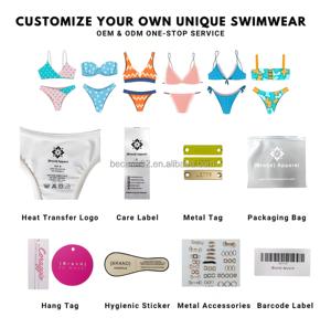 Maillot de bain deux pièces de style resort, série Summer Fresh, OEM, nœud, maillot de bain minimaliste, vêtements de plage, maillots de bain - Product Image 6