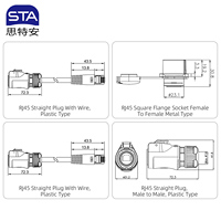 Connecteur RJ45 étanche IP67 LP24, prise de montage sur panneau à verrouillage rapide, interface réseau industrielle Ethernet Gigabit Cat5e Cat6