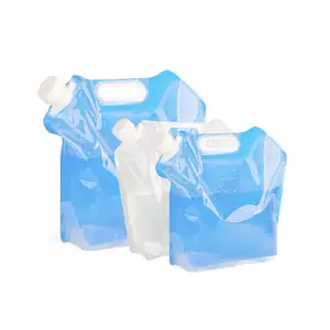 5L आउटडोर आपातकालीन पेय पानी की टंकी भंडारण बैग स्पष्ट खड़े हो जाओ प्लास्टिक टोंटी पाउच