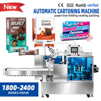 Machine d'emballage automatique pour barres chocolatées, barres énergétiques, granola, barres protéinées, machine de scellage de boîtes
